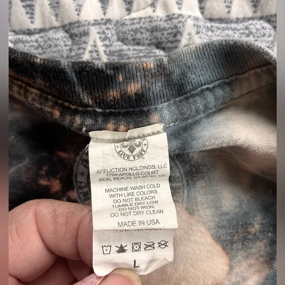 Affliction Live Fast USA MADE American Customs long sleeve tee size Large HTF !! - Picture 9 of 9